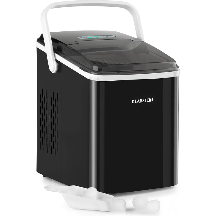 Klarstein Arctic Porter Eiswürfelmaschine Bullet-Eis 12kg-24h Edelstahl, schwarz – Bild 1