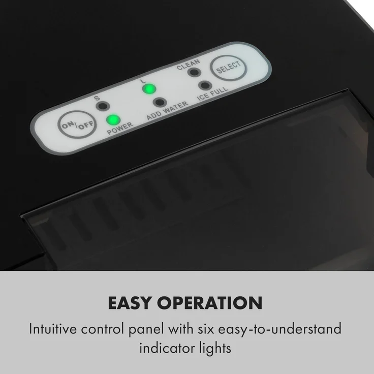 Klarstein Arctic Porter Eiswürfelmaschine Bullet-Eis 12kg-24h Edelstahl, schwarz – Bild 6