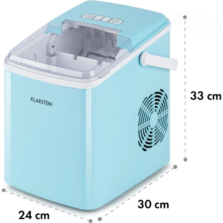 Klarstein Arctic Porter Eiswürfelmaschine Bullet-Eis 12kg-24h Edelstahl, blau – Bild 10