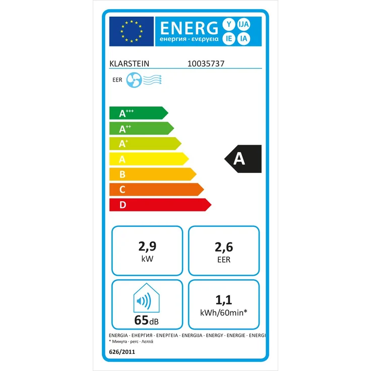 Klarstein 10035737 Kraftwerk Smart 10K Klimaanlage 3in1 10000 BTU App-Steuerung Fernbedienung, blau – Bild 2