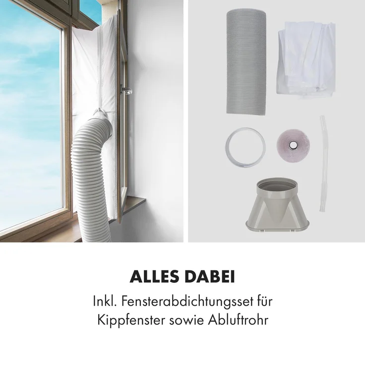 Klarstein 10035737 Kraftwerk Smart 10K Klimaanlage 3in1 10000 BTU App-Steuerung Fernbedienung, blau – Bild 9