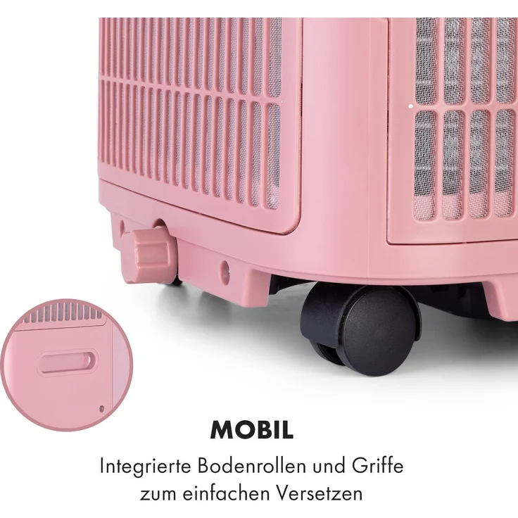 Klarstein 10035738 Kraftwerk Smart 10K Klimaanlage 3in1 10000 BTU App-Steuerung Fernbedienung, rosa – Bild 10
