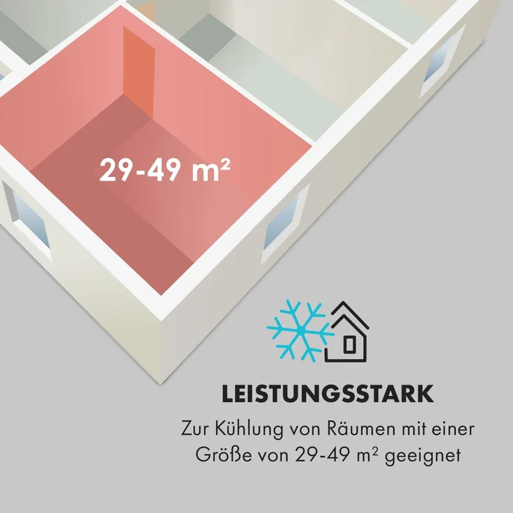 Klarstein 10035738 Kraftwerk Smart 10K Klimaanlage 3in1 10000 BTU App-Steuerung Fernbedienung, rosa – Bild 5