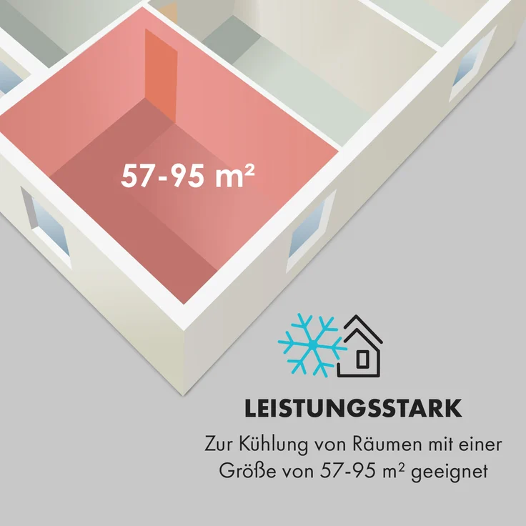 Klarstein 10035742 Max Breeze Smart mobile Klimaanlage 15000 BTU-h (4,4 kW) EEC A Schwarz – Bild 5