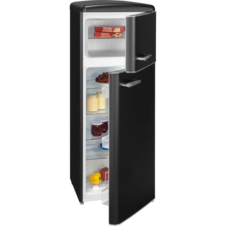 Exquisit RKGC270-45-H-160E Kühl-Gefrierkombination, freistehend, mattschwarz, LED, Breite 54.5 cm, Energieklasse E – Bild 7