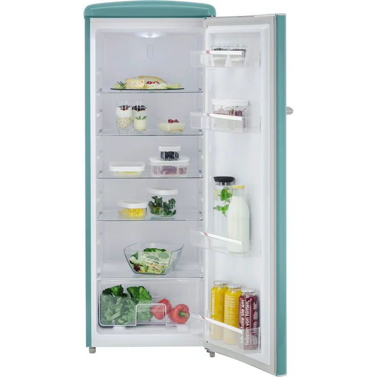Exquisit RKS325-V-H-160F Kühlschrank, freistehend, taubenblau, Breite 54.5 cm, Energieklasse F – Bild 9