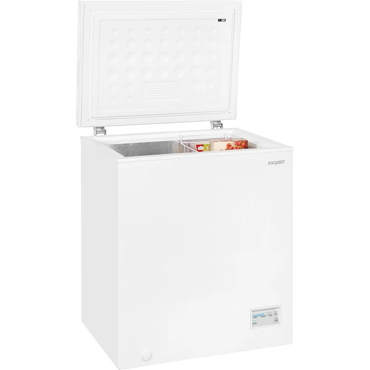 Exquisit GT150-E-040E Gefriertruhe, freistehend, weiß, Schnellgefrieren, Breite 70.5 cm, Energieklasse E – Bild 8