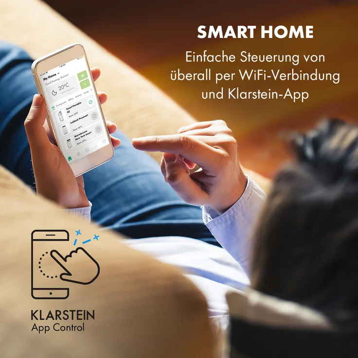 Klarstein Pure Blizzard Smart 9k mobile Klimaanlage 9000 BTU-2,6 kW Fernbedienung, schwarz, 10035808 – Bild 2