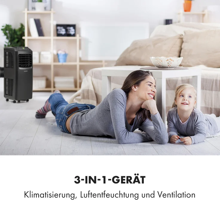 Klarstein Pure Blizzard Smart 9k mobile Klimaanlage 9000 BTU-2,6 kW Fernbedienung, schwarz, 10035808 – Bild 3