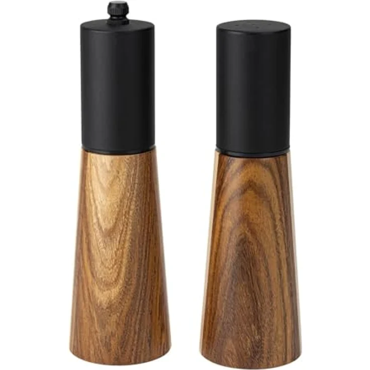 Justinus Gewürzmühle Set LIFESTYLE, 2-teilig, manuelles Keramikmahlwerk, Holz, H 20,5 cm – Bild 2