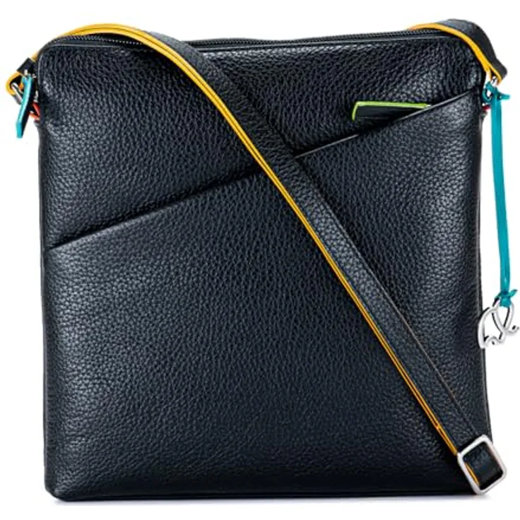 Mywalit Milano Umhängetasche aus 100% Leder, 24 cm, schwarz