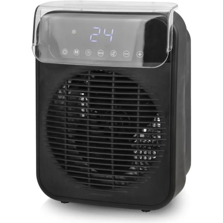 Emerio Badschnellheizer FH-215085, 2000W Heizgerät mit 2 Heizstufen, Timerfunktion, schwarz