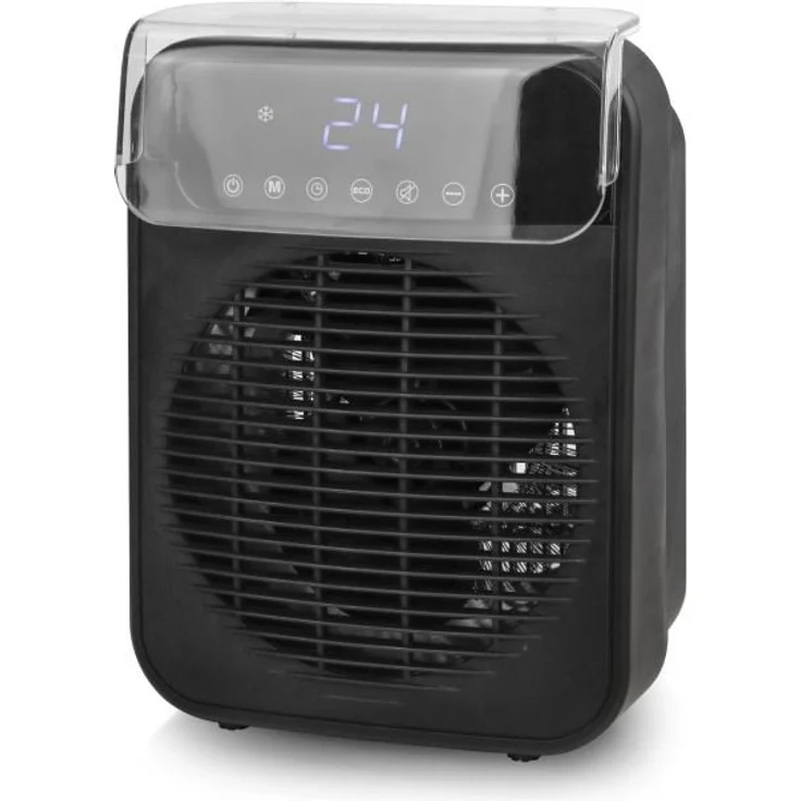 Emerio Badschnellheizer FH-215085, 2000W Heizgerät mit 2 Heizstufen, Timerfunktion, schwarz