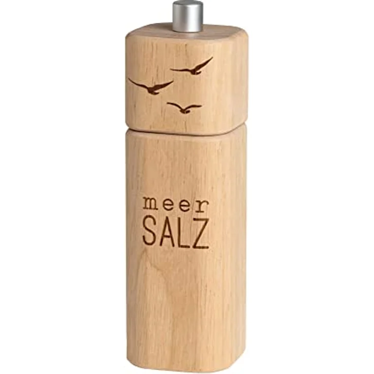 Räder Meer als Worte Salzmühle "meer Salz", Gewürzmühle im maritimen Stil – Bild 1