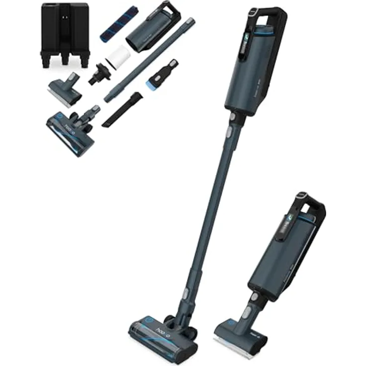 hoogo Akku-Staubsauger BS5 mit Beutel | 400 W | 30 kPa | kabellos | bis zu 60 Min. Laufzeit | Handstaubsauger | HEPA13-Filter | Tierhaarentfernung | LED-Beleuchtung