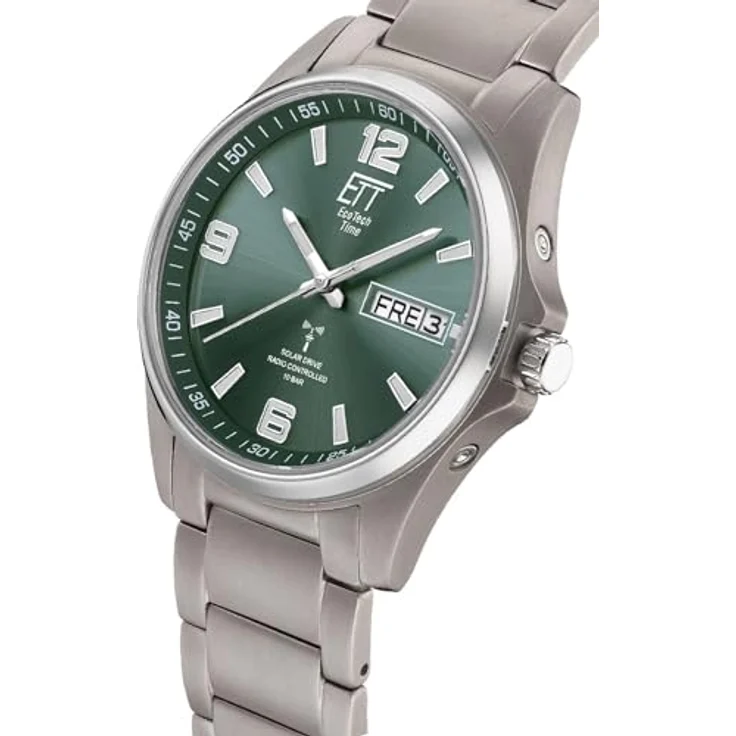 ETT Eco Tech Time Funk Solar Herren Uhr Analog mit Titan Armband EGT-11603-81M – Bild 2