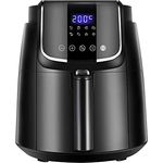 Midea MF-CN40C2 Heißluftfritteuse 4L, Ölfreie Airfryer 1500W, 8 Vorprogrammierte Kochmodi, 35-200℃, Backen, Braten, Grillen, Auftauen, Schüttelalarm, 60-Minuten Timer, 81 Rezepten, Spülmaschinenfest