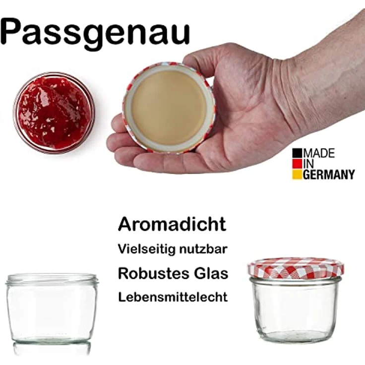 Thats Shopping 12x Einmachgläser 230 ml für Pasteurisierung TO 82 Marmelade – Bild 6