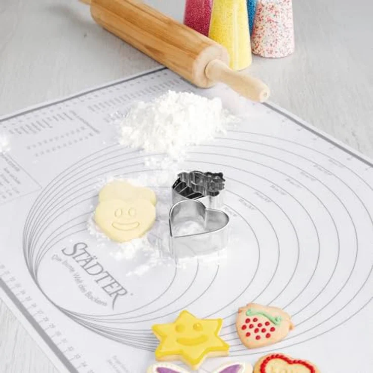 Städter 256972 Silikon-Unterlage Maxi Ausrollen Modelieren Backen in Geschenkverpackung – Bild 3