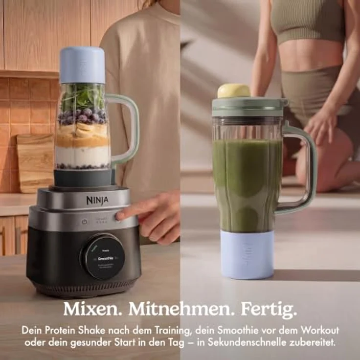 Ninja CrushBOSS 2-in-1-Duo-Mixer mit BlendBOSS-Becher – Onyx in Onyx | LB301EUBK | von SharkNinja – Bild 3
