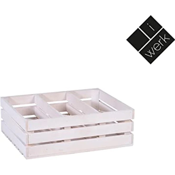 iWerk® - Gewürzregal weiß | Praktischer Organizer aus Holz für Küchen - 40 x 50 x 17 cm | Stehend oder hängend an der Wand | Aufbewahrung von Gewürzen & Gläsern | Rustikales Küchenregal platzsparend – Bild 4