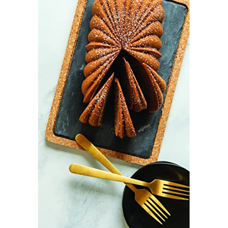 Nordic Ware Klassische Kastenform, gewellt, für 6 Tassen, goldfarben – Bild 6