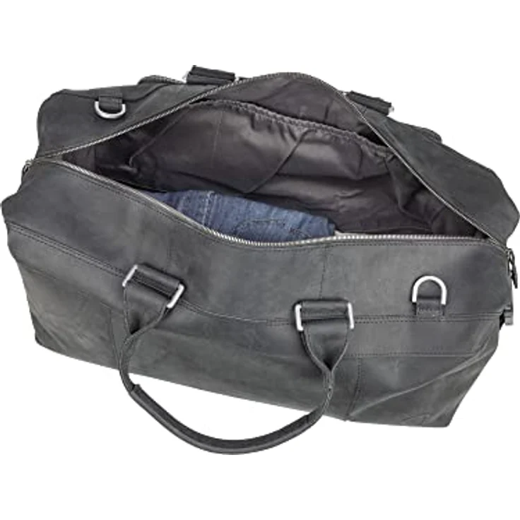 Strellson Richmond Landon Weekender Reisetasche, 50 cm, 100% Leder, schwarz – Bild 4