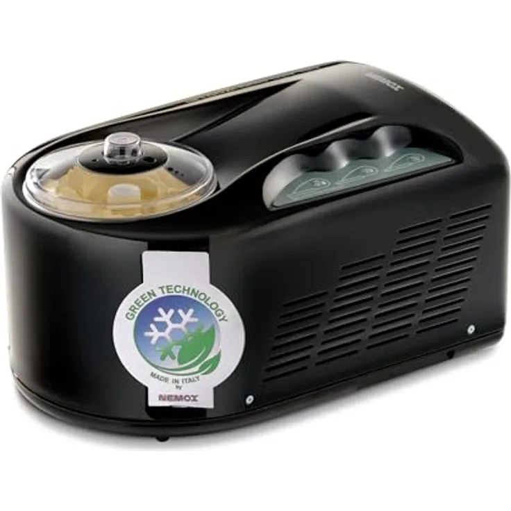 Nemox – GELATO PRO 1700 up i-Green – SCHWARZ – bis zu 1 kg Eis, gefrorener Joghurt, Sorbets, Granitas in 15–20 Minuten