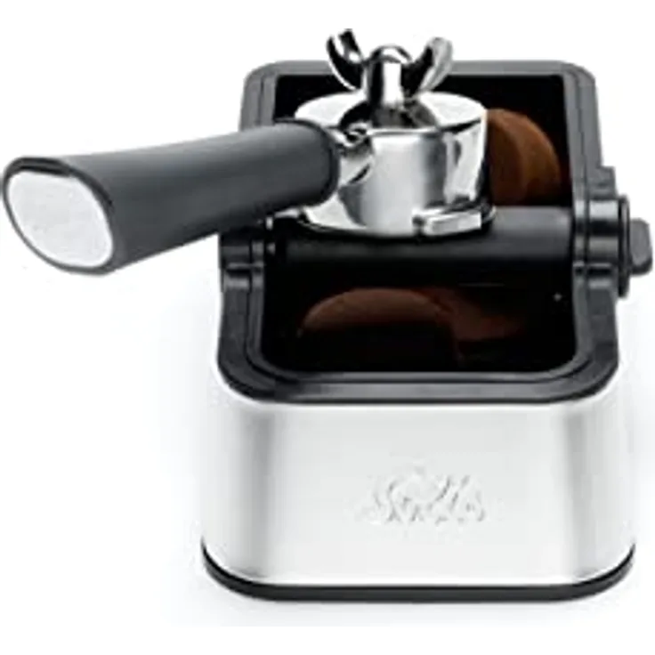 Solis Perfetta Coffee Knock-Box - Abklopfbehälter für Siebträger - Knock Box - Kaffeesatz Abschlagbehälter - Kaffeesatzbehälter - Schwarz