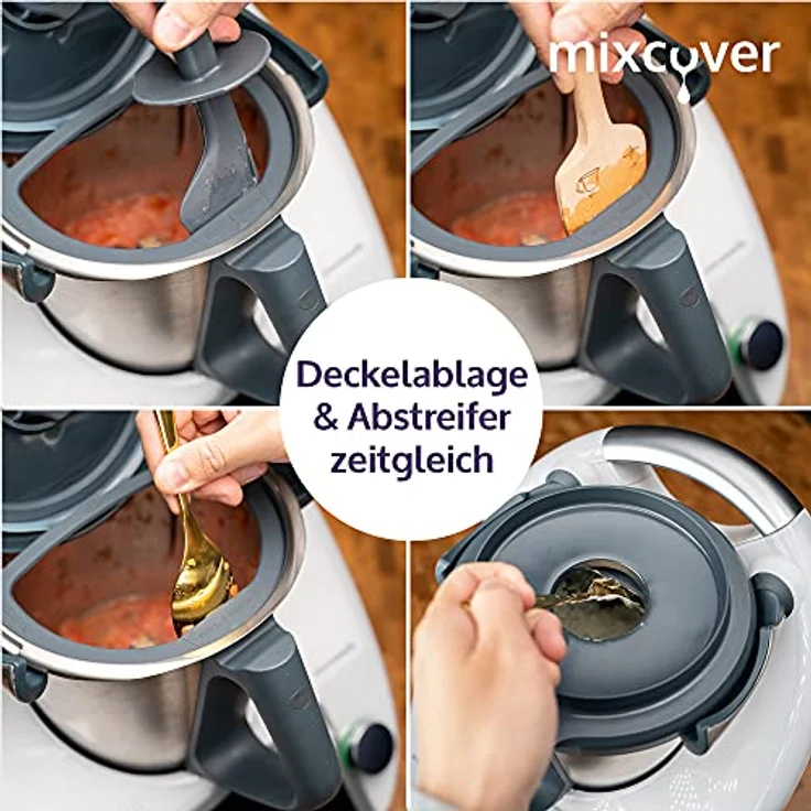 Mixcover Küchenmaschinen-Adapter mixcover Deckelhalter und Abstreifhilfe kompatibel mit Vorwerk Thermomix TM6 TM5 TM31 – Bild 3