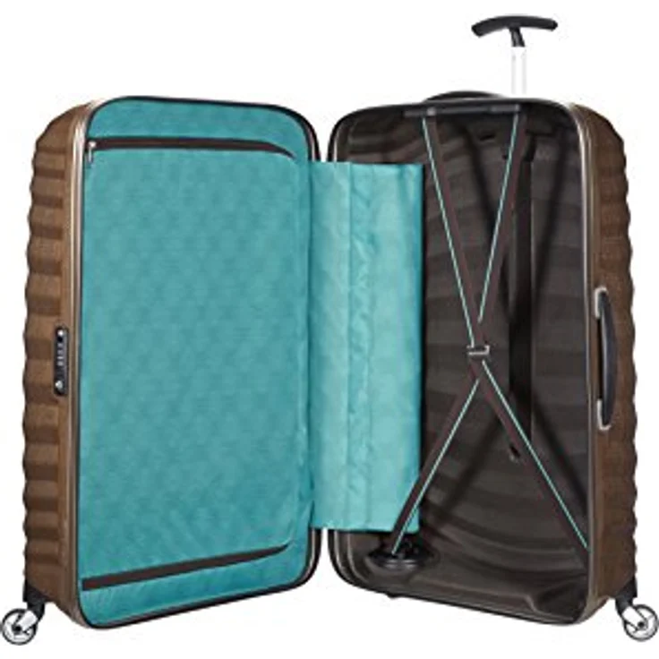 Samsonite Lite-Shock - Spinner L Koffer, 75 cm, 98.5 L, 4 Rollen, Braun (Sand) – Bild 3