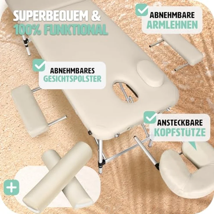 TecTake Massageliege Massagestuhl, Massageliege – Bild 3