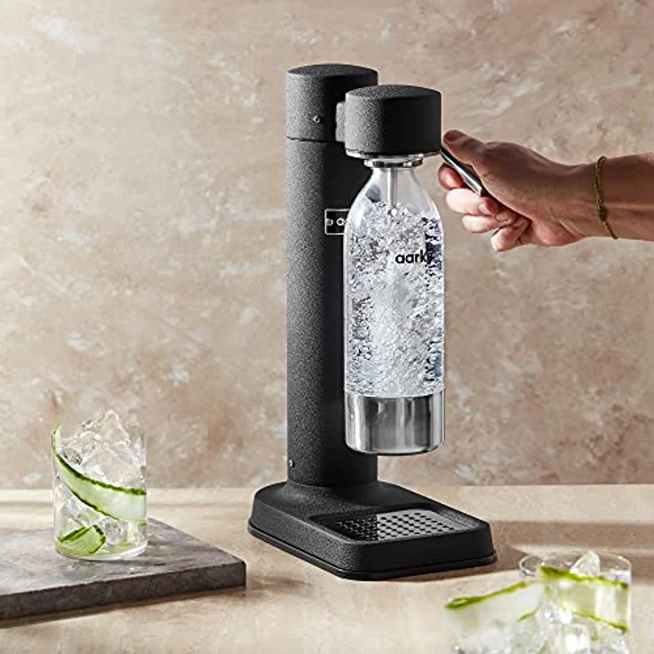 Aarke Carbonator II Wassersprudler PET Flasche, Edelstahl-Elemente, für Soda Sprudelwasser, 1 Liter, silber – Bild 2