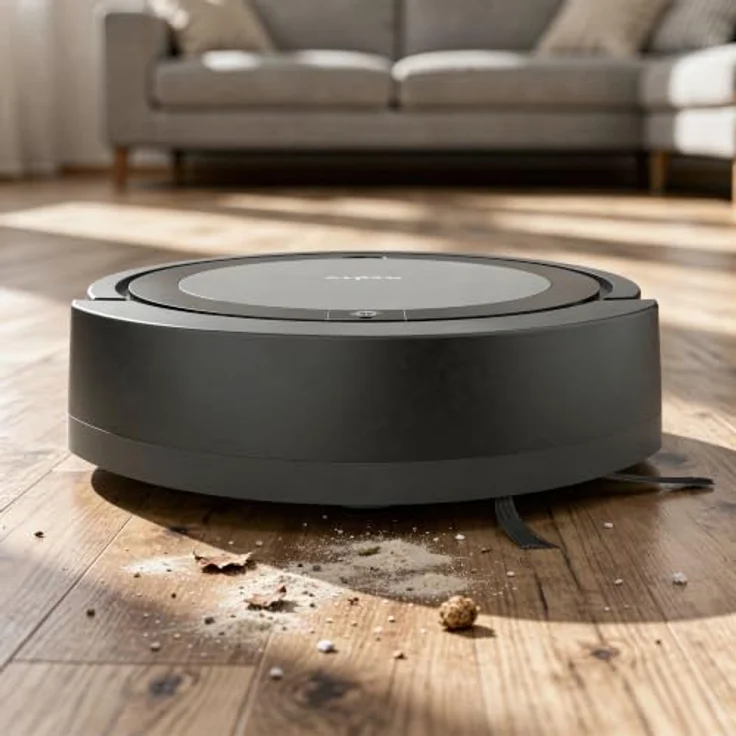 Nedis VCRO300BK, Beutelloser Saugroboter 3-in-1 mit Kehren, Saugen und Trockenwischen, Schwarz – Bild 7