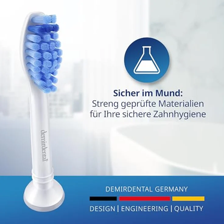 Demirdental 8er-Pack Aufsätze für Philips Sonicare Ersatzbürsten ProResults, Medium Bürstenköpfe, HX6018  – Bild 6