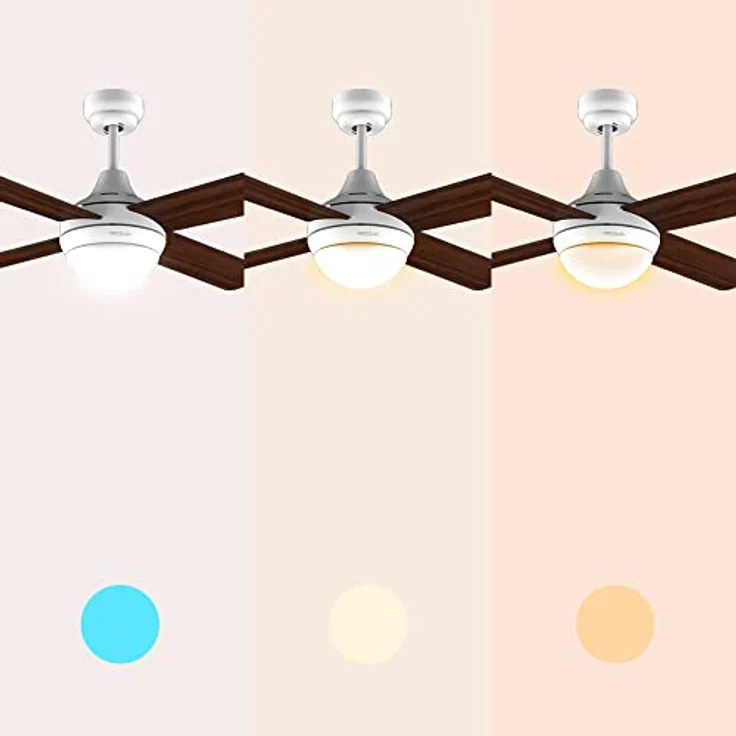 Cecotec Deckenventilator EnergySilence Aero 4250 Fresh. 55 W, Durchmesser 42 Zoll mit 4 umkehrbaren Flügeln, LED-Licht, Fernbedienung, Timer bis zu 8 Stunden, 3 Geschwindigkeiten – Bild 4