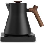 Fellow Corvo EKG PRO, Wasserkocher mit Walnussholzgriff, mattschwarz