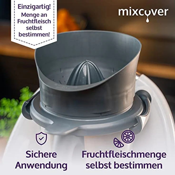 Mixcover Küchenmaschinen-Adapter mixcover verbesserte Saftpresse-Zitruspresse für Thermomix TM6 & TM5, Entsafter – Bild 4