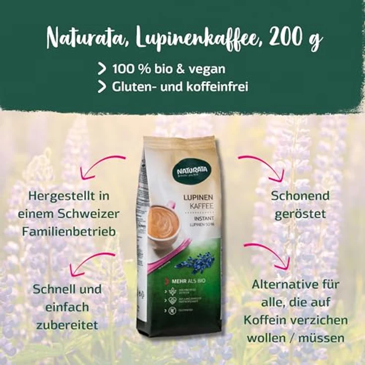 Naturata Bio Lupinen Kaffee, Instant, 200g – Bild 3