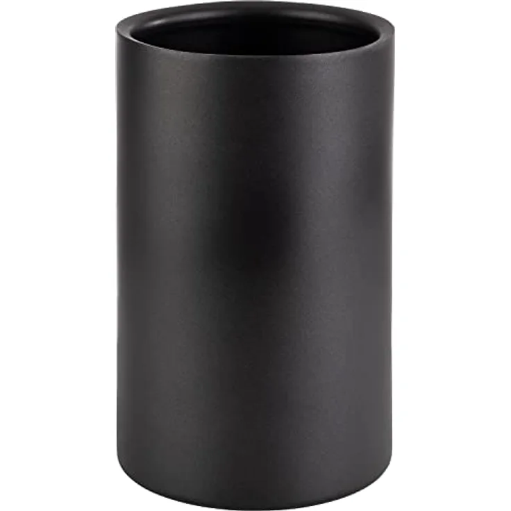 APS 36127 Doppelwandiger Flaschenkühler/Weinkühler für Flaschen mit max. Ø 10cm, schwarz/außen Ø 12 cm, H: 20 cm …