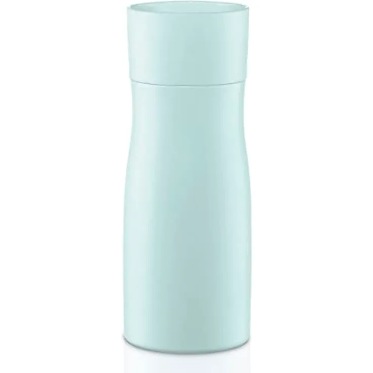Xavax Thermobecher 400 ml (Isolierbecher mit Trinköffnung Quick Press Verschluss, Coffee to go Becher für 7h heiß/9h kalt, To Go Becher mit Schraubverschluss, Edelstahl Thermobecher to go) pastellblau