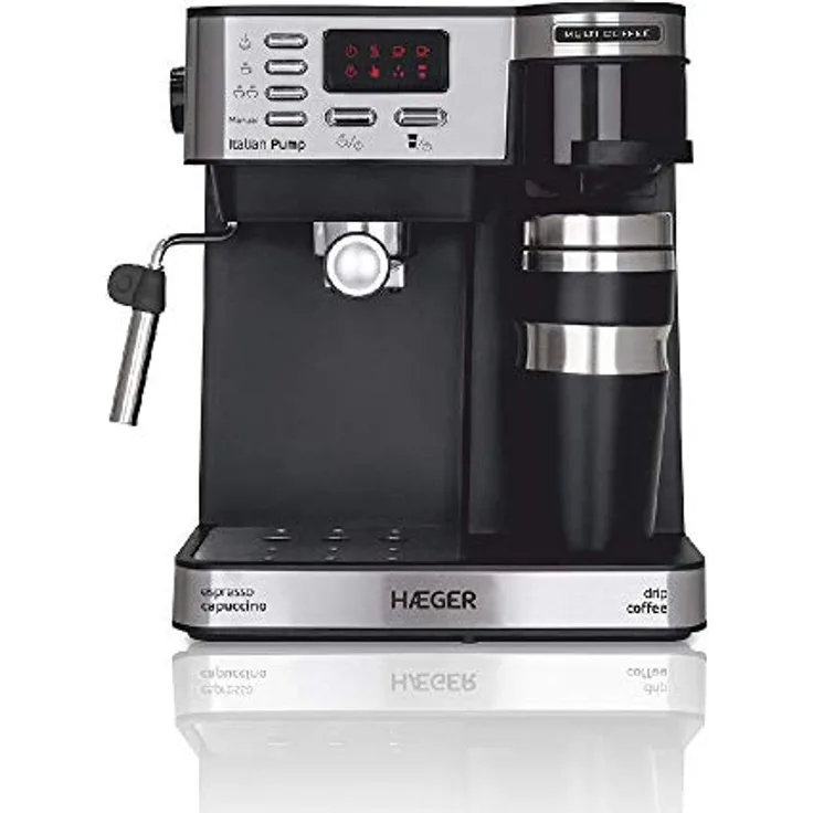Haeger CM-145.008A, Kaffeevollautomat, Schwarz, Silber