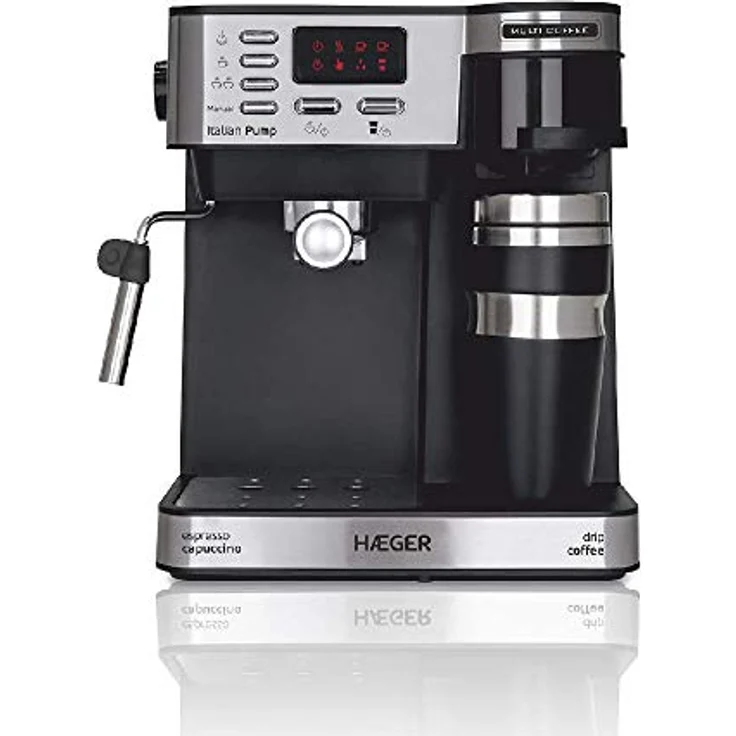 Haeger CM-145.008A, Kaffeevollautomat, Schwarz, Silber – Bild 1