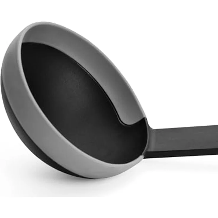 Woll Cook-It, Schöpfkelle mit flexibler Kelle, 10 cm breit, 32 cm lang, grau, hitzebeständig bis 220°, spülmaschinenfest, langlebig durch glasfaserverstärkten Kern – Bild 3