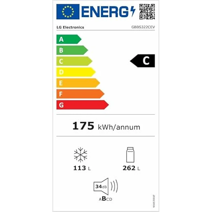 LG GBBS322CEV, Kühl-Gefrierkombination mit 375 l, 34 dB, 10 kg/24h, EEK C, Schwarz – Bild 26