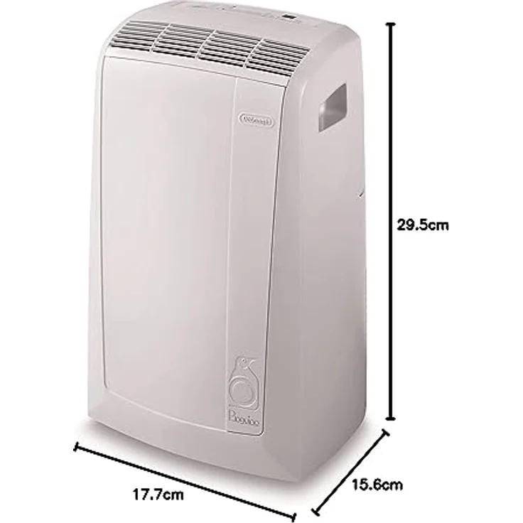 De'Longhi Pinguino PAC N82 Eco Silent - mobiles Klimagerät mit Abluftschlauch, leise Klimaanlage für Räume bis 80 m³, Luftentfeuchter, Ventilationsfunktion, 12h-Timer, 2,4 KW, 75 x 45 x 39,5 cm, weiß – Bild 4