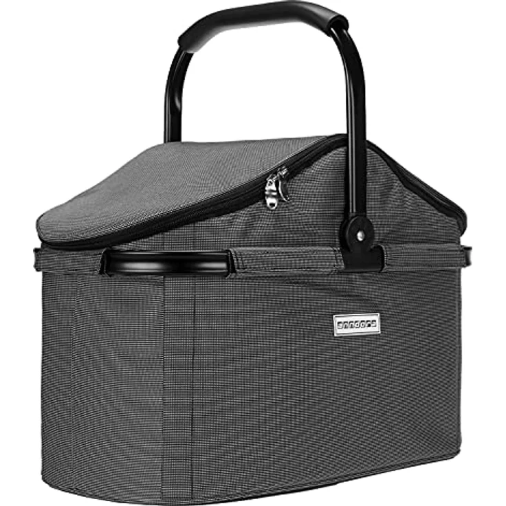 anndora TW-1402-568 Kühlkorb, Isolierkorb, 25 Liter, Polyester, grau – Bild 2