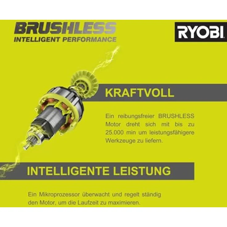 RYOBI RASV18BL-0 5133006323, Brushless Akku-Bodenhandsauger, Anthrazit mit Dual-Zyklonen HEPA 13 Filter – Bild 3