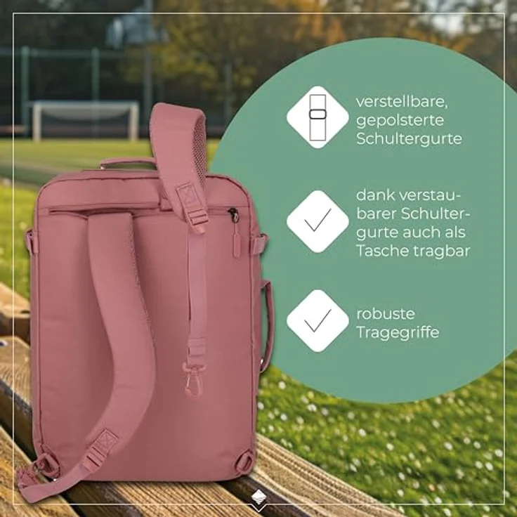 travelite Kick Off Multibag Rucksack 50 cm, rose – Bild 6