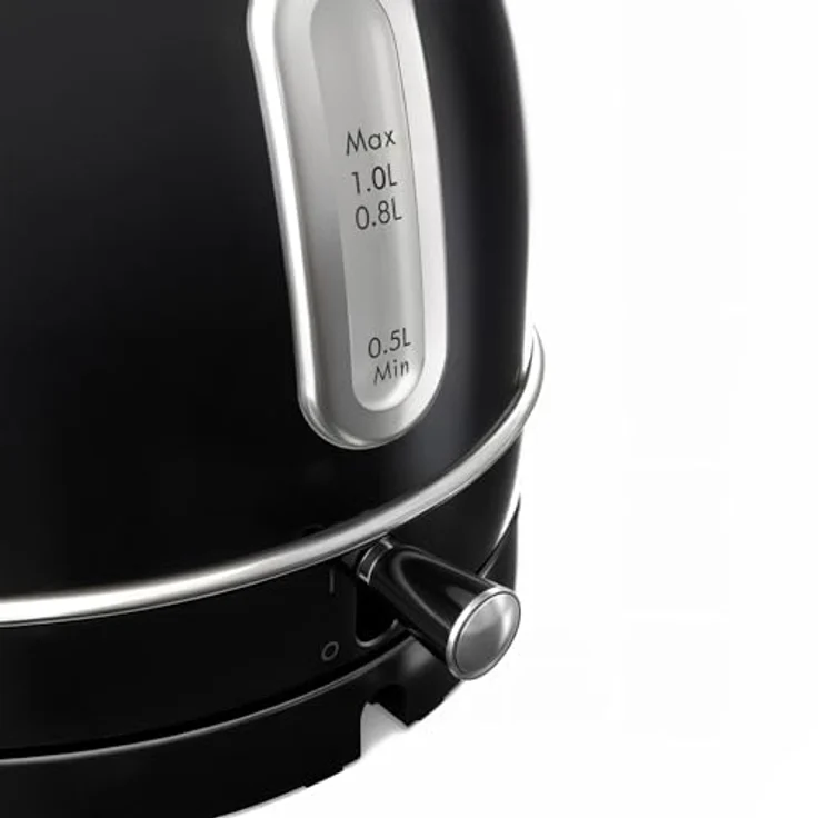 SWEISS Elektrischer Wasserkocher KTL9, Vintage, 1,5 l, Edelstahl, 2200 W, 360° Sockel, automatische Abschaltung, Schwarz – Bild 5